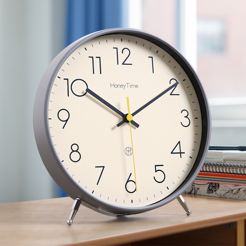 Desktop clock pendulum desktop seat clock home alarm clock Living room mute table clock minimalist clock pendulum piece placing pendulum clock-Taobao