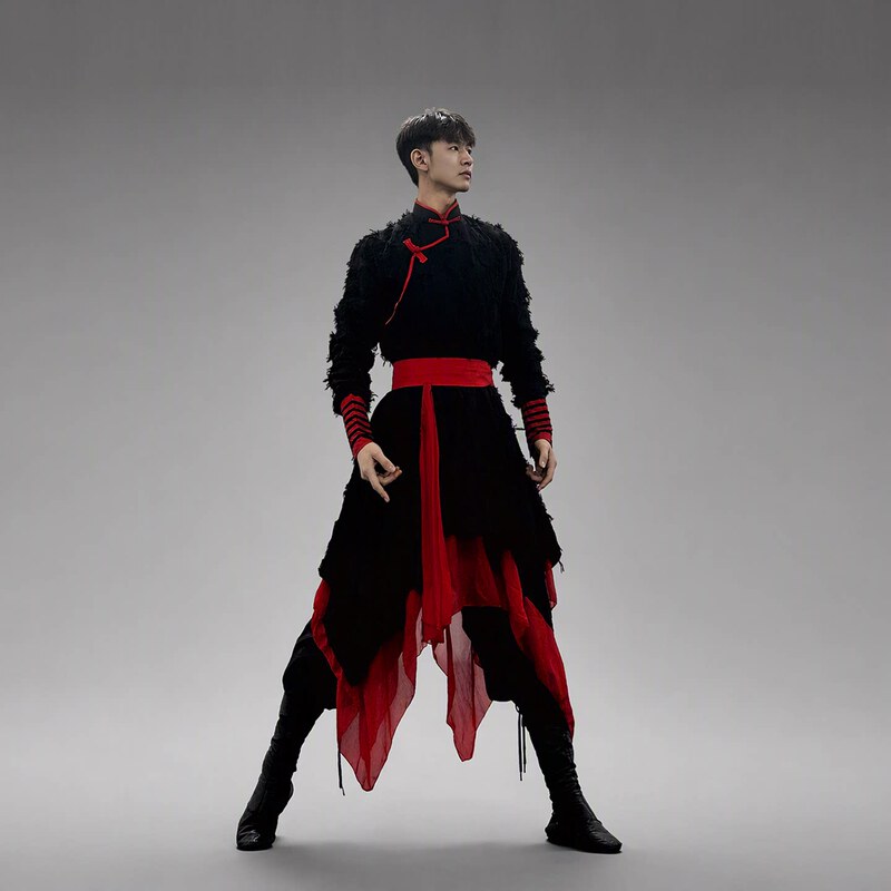 Inner Mongolia Ethnic Minority Mongolian Men's Performance Costumes College Student Party Dance Art Exam Chopstick Dance Performance Clothing Inner Mongolia Ethnic Minority Mongolian Men's Performance Costumes College Student Party Dance Art Exam Chopstick Dance Performance Clothing