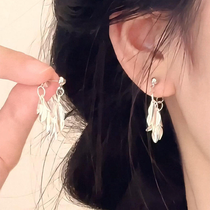 Серьги с кисточками из стерлингового серебра S925 пробы, ощущение прохлады, серебряные лезвия, новинка 2025, высококачественные серьги, женский нишевый дизайн.