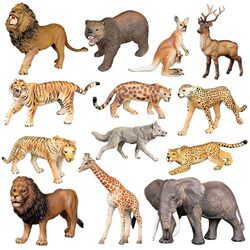 Children's Toys Simulated Wild Animal Models Elephant Tiger Lion Panda Zebra Set Baby Early Education Cognition