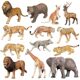 Children's Toys Simulated Wild Animal Models Elephant Tiger Lion Panda Zebra Set Baby Early Education Cognition
