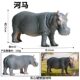 Children's Toys Realistic Solid Animal Models Hippopotamus Rhinoceros Lion Tiger Black Panther Cheetah Panda Koala Figurines