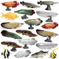 Children's Toys, Simulated Animal Models, Marine Freshwater Fish, Dragonfish, Salmon, Giant Snapper, Angelfish, Guppy, Eel