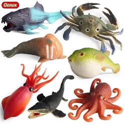Children's Toys Artificial Animal Model Ocean Puffer Fish Octopus Crab Shark Dunk Fish Vent Decompression Pinch Fun