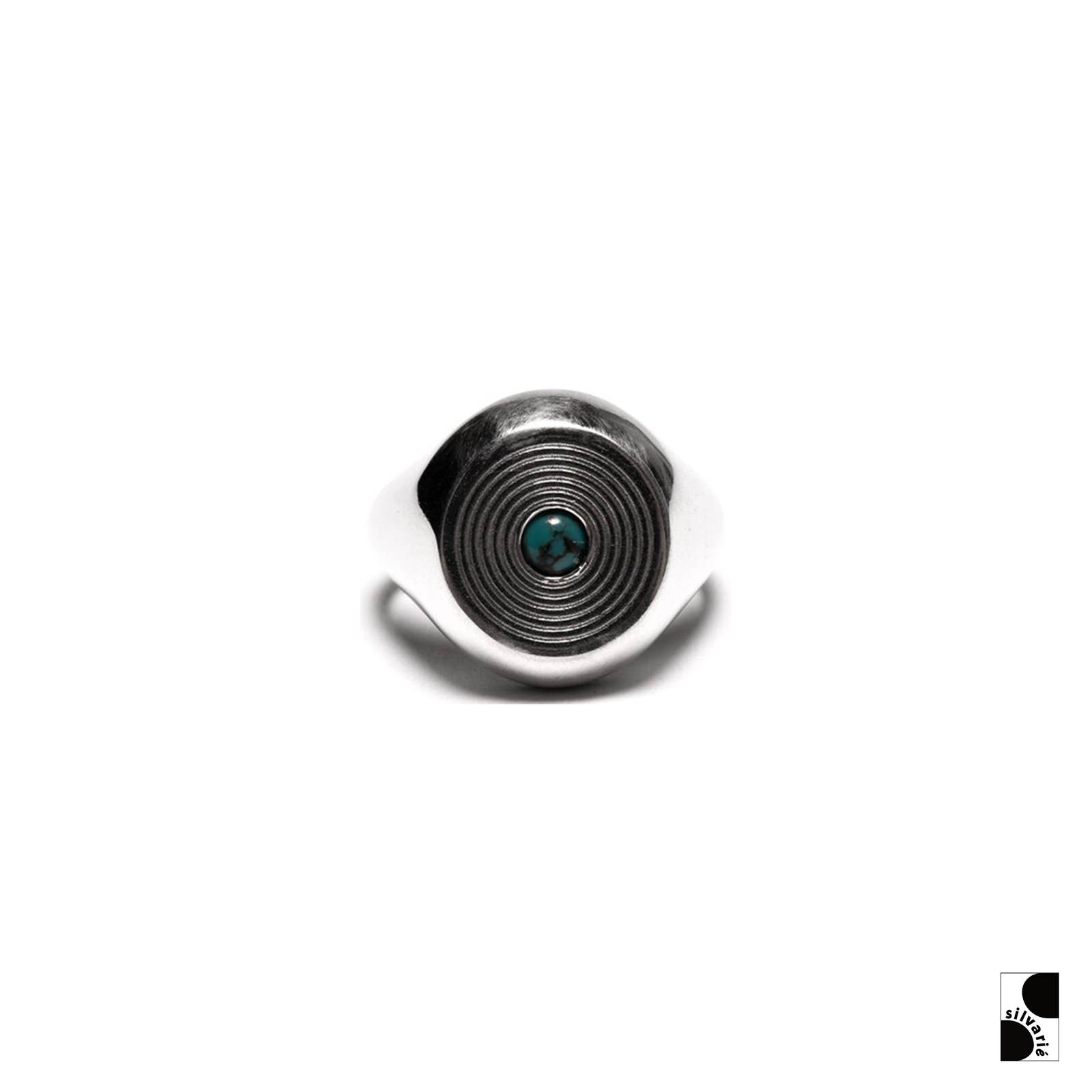 =silvarie=MAPLE street fashion trend with silver accessories jewelry ring turquoise special ring