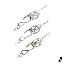 =silvarie=GOD SUNS Thin Angle Flat Wheel Angle Wheel Point Gold Eagle Head Hook 50 60cm Sterling Silver Necklace