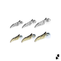 =silvarie=GOD SUNS classic traditional commonly used vintage gold and silver carved eagle scalp rope beaded spacer