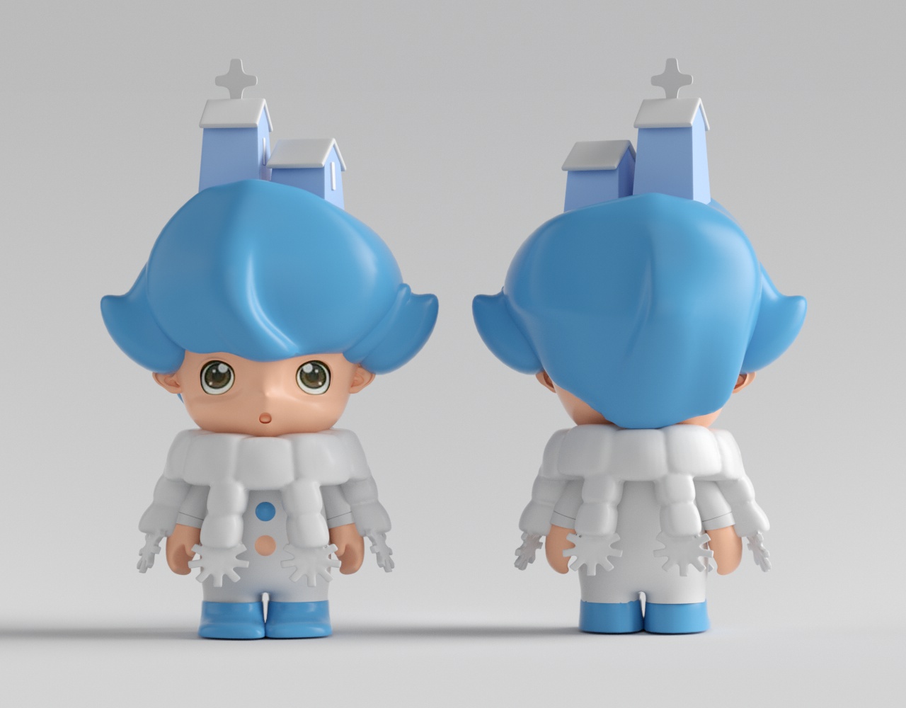 C4D/MAX/MAYA/Blender/fbx/obj卡通动漫IP儿童人物3d模型小孩素材-cg男孩