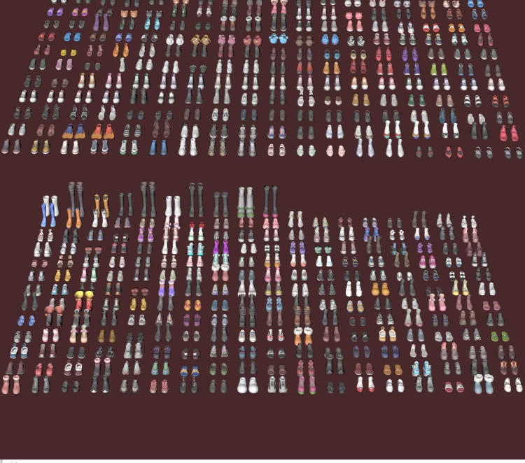 图片[5]-700多款卡通男女鞋子靴子运动鞋高跟帆布鞋,C4D/FBX/OBJ/MAX格式-cg男孩