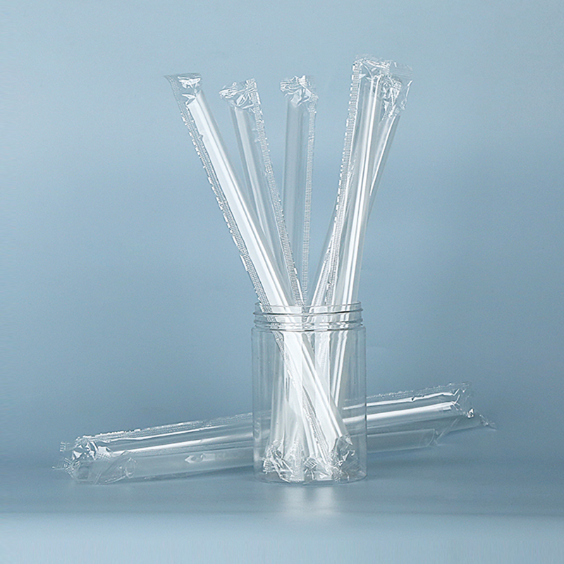 100 Disposable Straws Pearl Milk Tea Coarse Straws Independent Packaging Plastic Big Straws