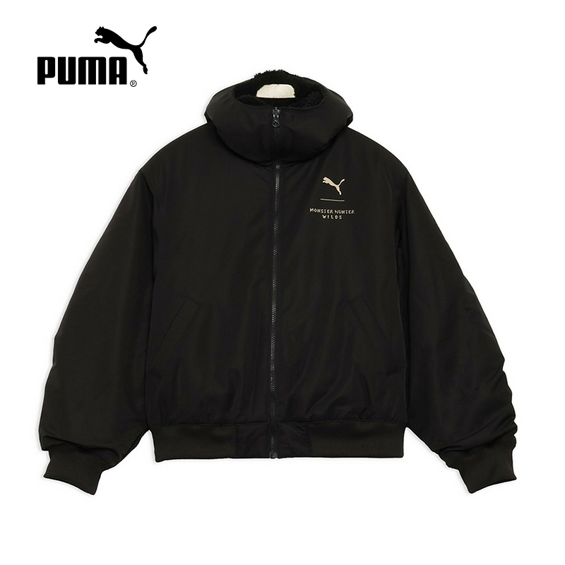Puma Monster Hunter Collaboration Reversible Warm Faux Shearling Jacket Unisex Coat 636482-01 Puma Monster Hunter Collaboration Reversible Warm Faux Shearling Jacket Unisex Coat 636482-01