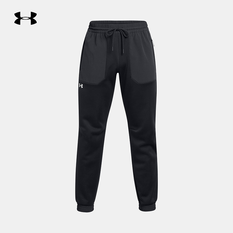 Under Armour Ua Autumn and Winter New Essential Men's Fleece-Lined Warm Training Sports Pants 1382287-002