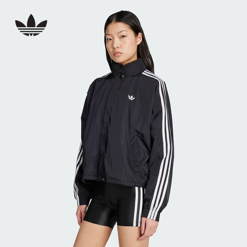 Adidas Adidas Clover Autumn New Women's Windproof Short Sports Jacket Windbreaker Jacket Jx1451