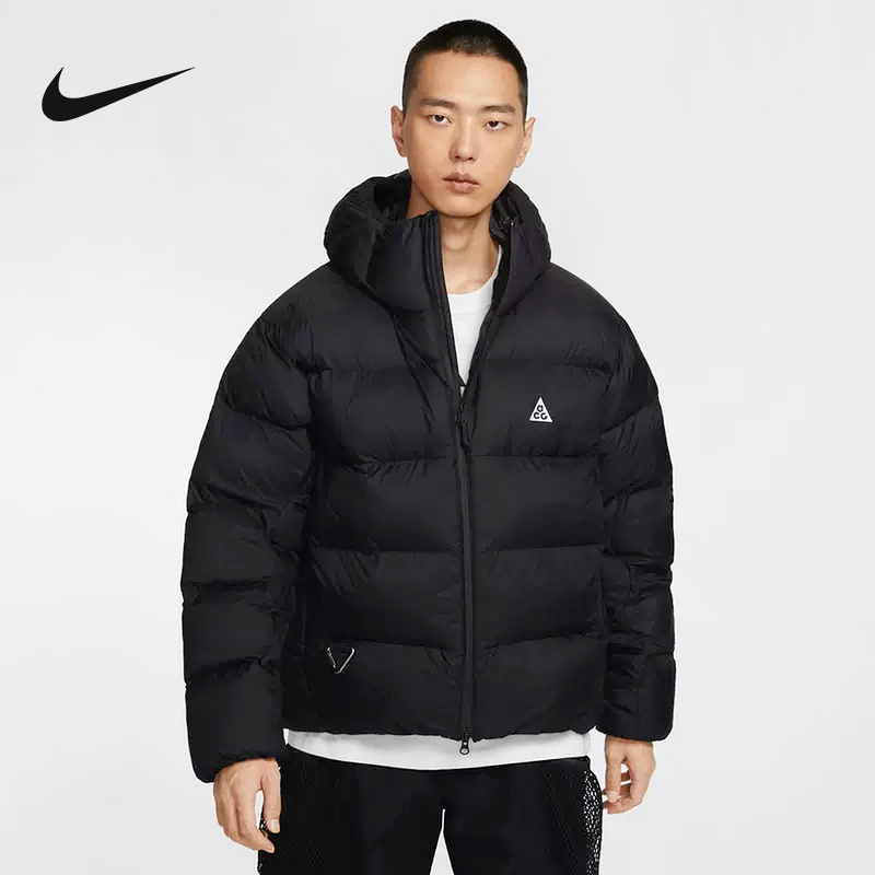 Nike Acg Men's Sports Cotton Jacket Winter New Outdoor Casual Windproof Warm Hooded Jacket Fv8911-010