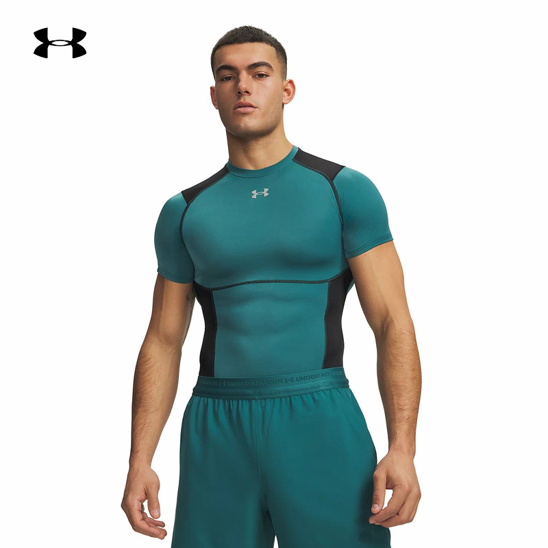 Under Armour Ua Spring/Summer Heatgear ®   Elite Men's Training Sports Tight Short-Sleeved T-Shirt 6015382-338
