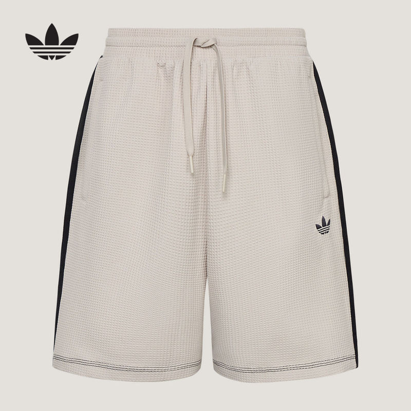 Adidas Adidas Trefoil Waffle Mid-Length Pants 2026 Autumn Men's Loose Casual Knitted Shorts Kt7782 Adidas Adidas Trefoil Waffle Mid-Length Pants 2026 Autumn Men's Loose Casual Knitted Shorts Kt7782