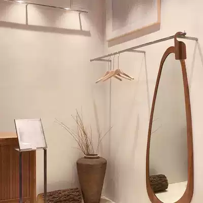 Clothing display on the wall display wall-mounted clothes the bending Island pendant stainless steel women's clothing store shelves