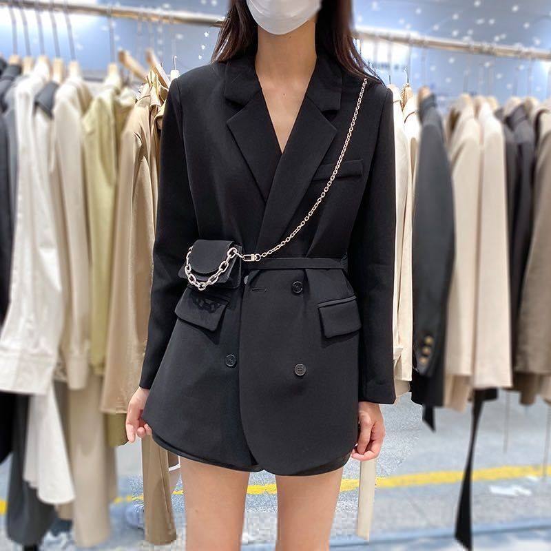 Candy Candy Nets Red Fried Street Black Suit Jacket Women 2020 Fall New Fashion Temperament Little West Suit Tide