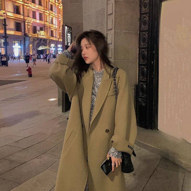 Clip Cotton Thickened Hair Jacket Woman Medium Long Version 2020 New Foreign Pie Loose Korean Version Suede Coat Jacket Lady Winter