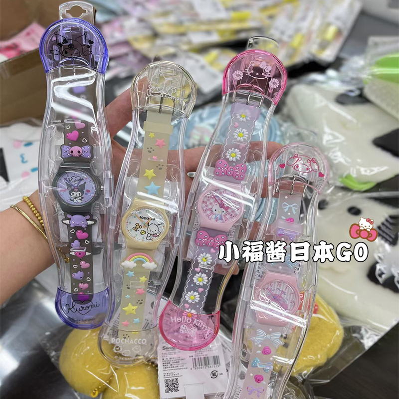 Japanese In-Stock Genuine Sanrio Kitty, My Melody, Cinnamoroll, Kuromi 3D Anime Cartoon Watches
