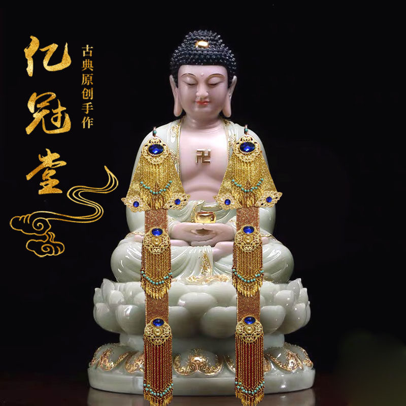 Yiguantang New Product Necklace for Home Use, Deity Pendant with Tassels and Beads, Handmade Bead Streamers, Buddha Statue Hanging Ornament Yiguantang New Product Necklace for Home Use, Deity Pendant with Tassels and Beads, Handmade Bead Streamers, Buddha Statue Hanging Ornament