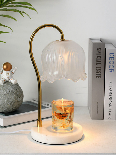 Lily of the Valley Aromatherapy Melted Wax Lamp C Table Lamp Melted Candle Lamp Bedside Bedroom Study Pastoral Sleep Aid Dimming Night Light