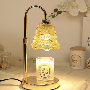 Retro Wax Melting Lamp, Simple and Luxurious Bedroom Aromatherapy Lamp, Gift Candle Melting Lamp, Dimmable and Adjustable Atmosphere Night Light