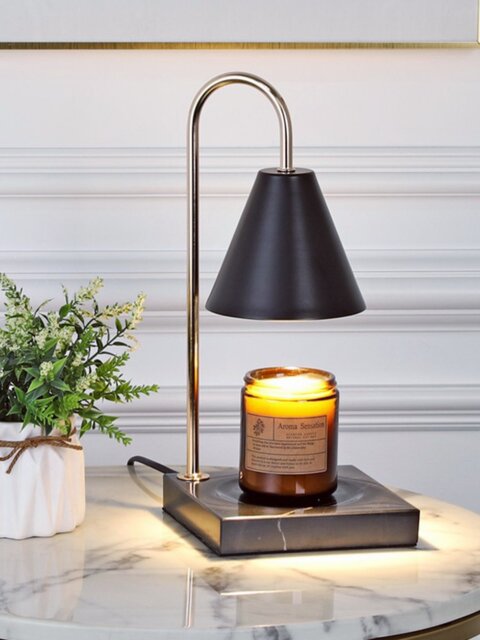 Timed Wax Melting Lamp, Romantic Gift for Girls, Nordic Bedroom Bedside Aromatherapy Lamp, Dimmable Retro Sleep Aid Glass Table Lamp