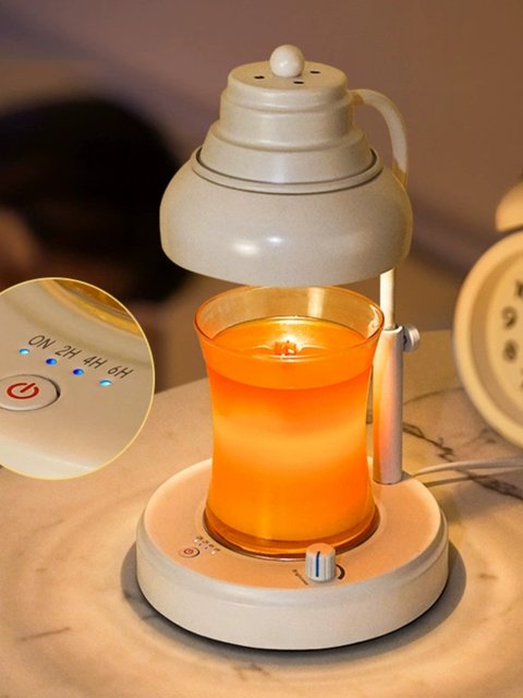 Casual French Aromatherapy Lamp, Timed Table Lamp, B&B Melted Wax Lamp, Home Bedroom Night Light, Romantic Fragrance Melted Candle Lamp