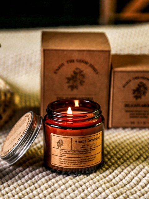 Fireless Soy Wax Handmade Room Bedroom Aromatherapy Candle Smokeless Romantic Scented Candle Creative Gift Set