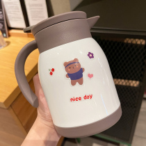 Press type insulation pot household 304 stainless steel large capacity hot water bottle high-grade warm kettle students small portable