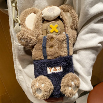 Childrens thermos cup with straw water cup female portable anti-fall Primary School students 316 stainless steel cup children cute girl