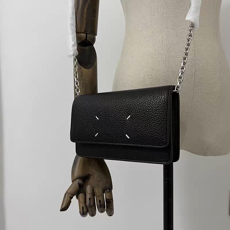 Japanese Original Saagioie Four-Corner Stitched Long Wallet Classic Crossbody Chain Envelope Bag Phone Bag Women's Bag