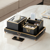 Light Extravagant Multifunction Paper Towel Box Tabletop Decorations Living-room Tea Table Upscale Cotton Sign Remote Control Containing Suit Pendulum