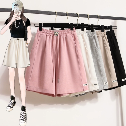 Хлопковые шорты для отдыха, штаны, оверсайз, свободный прямой крой