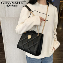 Ji Shi Zhe Lingge chain bag womens 2020 new fashion Korean version retro messenger autumn and winter joker shoulder bag