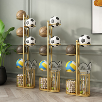 Basketball storage rack home indoor football volleyball badminton racket storage basket childrens ball rack ball storage rack
