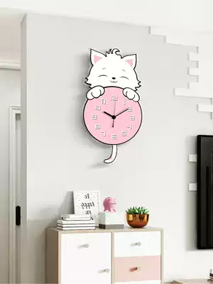 Cartoon children's wall clock living room home personality creative cute clock bedroom fashion modern simple wall clock
