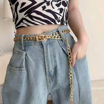 Belt Women Ins Craze Summer Pants With 100 Hitch Jeans Mens Waist Chain Accessories Metal Iron Chain Belt Trim