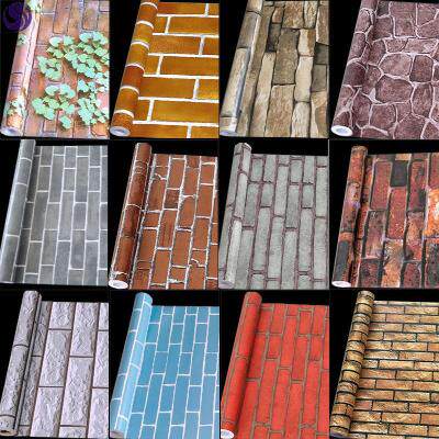 Wallpaper waterproof, moisture-proof and mildew-proof can be scrubbed home wallpaper self-adhesive bedroom red hotel dado barber shop barbecue