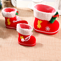 Christmas gift boots gift bag Christmas tree pendant desktop scene decoration children candy gift box Pen Holder