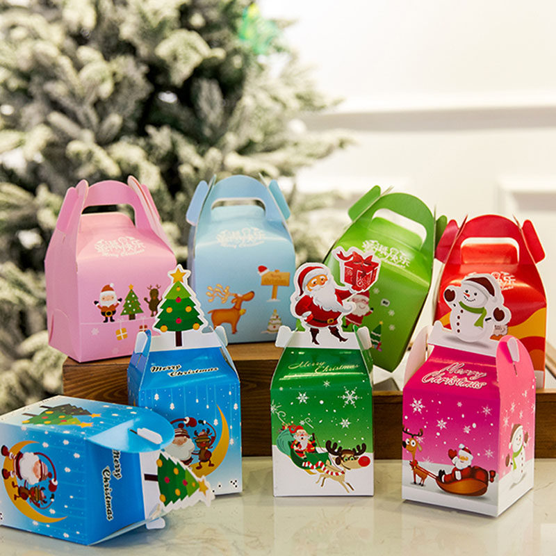 Christmas apple box gift wrapping box paper color candy box children's gift box Christmas decorations