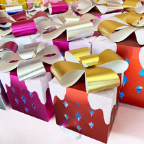 Christmas decoration pile snowflake gift box Christmas tree color ornaments folding gift box window scene arrangement props