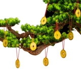 Подвеска с новогодним украшением, подвеска из золотых монет в виде бонсай в помещении, новогодний кулон для сбора богатства на открытом воздухе, макет сцены Весеннего фестиваля