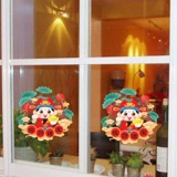 Новогодние декоративные принадлежности весенний фестиваль Новый год стеклянные статические наклейки благословения