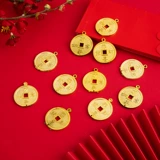 Подвеска с новогодним украшением, подвеска из золотых монет в виде бонсай в помещении, новогодний кулон для сбора богатства на открытом воздухе, макет сцены Весеннего фестиваля