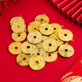 Подвеска с новогодним украшением, подвеска из золотых монет в виде бонсай в помещении, новогодний кулон для сбора богатства на открытом воздухе, макет сцены Весеннего фестиваля