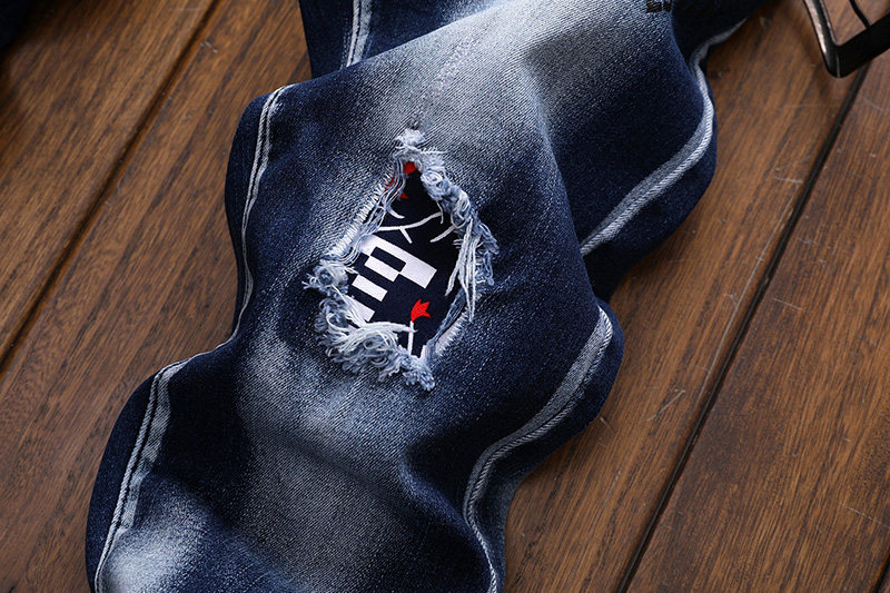 Мужские джинсы Jean Homme Pantalon рваные узкие джинсовые брюки Bik 