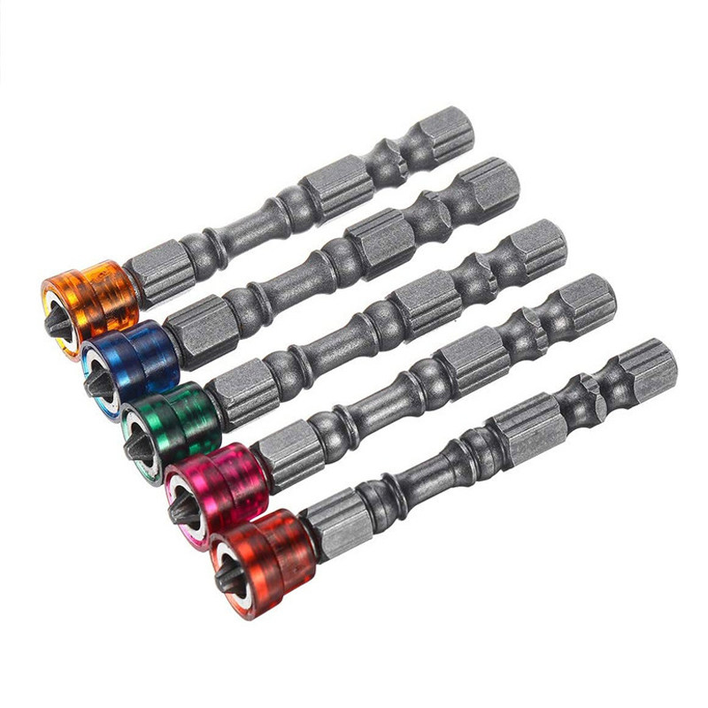 Упаковка угол 5pcs s2 alloy ph2 phillips single head magnetic screwdriver
