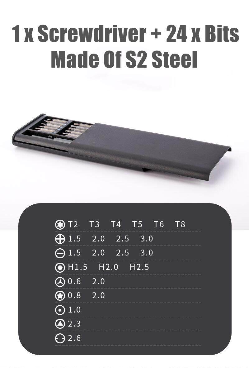 Упаковка угол precision screwdriver set 25 in 1 magnetic bits kit phillips Other